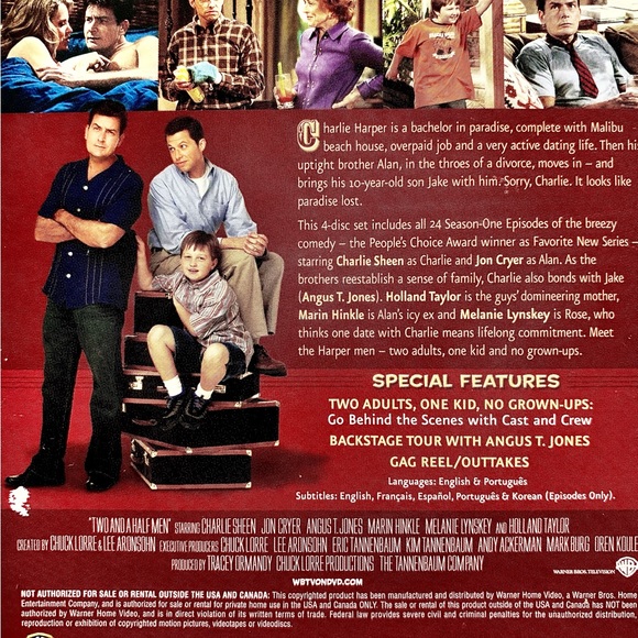 A NEW 4-DVD SET OF THE 1ST FULL SEASON OF TWO & 1/2 MEN! - Picture 8 of 9